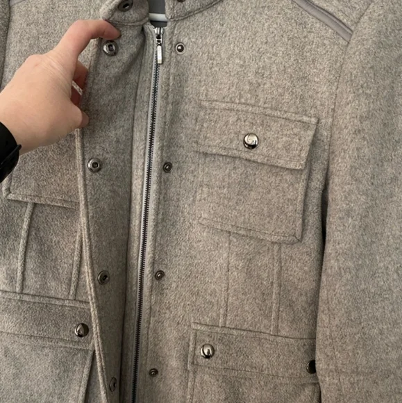 Calvin Klein Wool Military Jacket Size 4 - Picture 5 of 11